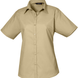 Dámska popelínová košeľa s krátkym rukávom