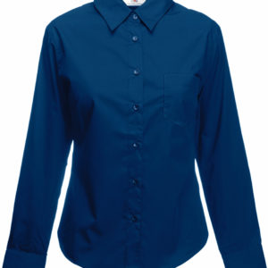 Dámska popelínová košeľa s dlhým rukávom