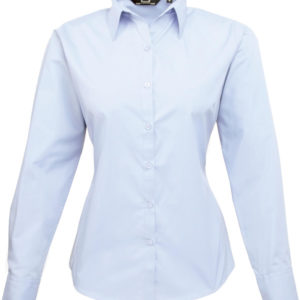 Dámska popelínová košeľa s dlhým rukávom