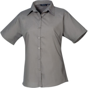 Dámska popelínová košeľa s krátkym rukávom