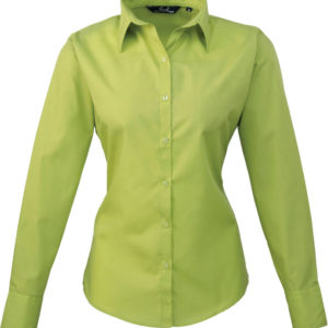 Dámska popelínová košeľa s dlhým rukávom
