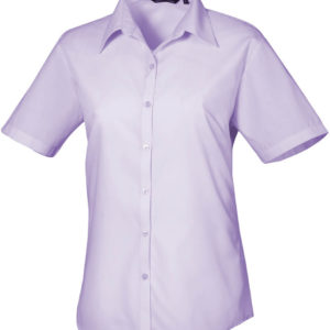 Dámska popelínová košeľa s krátkym rukávom