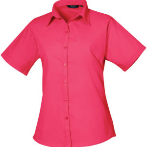 Dámska popelínová košeľa s krátkym rukávom