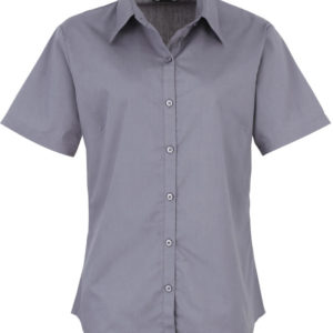 Dámska popelínová košeľa s krátkym rukávom
