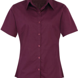 Dámska popelínová košeľa s krátkym rukávom