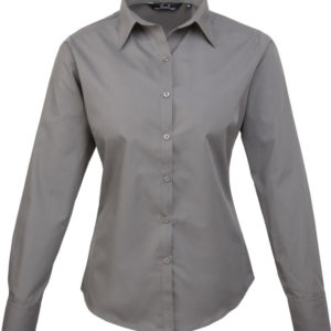 Dámska popelínová košeľa s dlhým rukávom