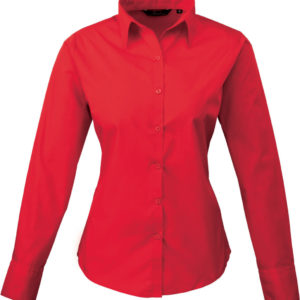 Dámska popelínová košeľa s dlhým rukávom