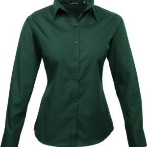 Dámska popelínová košeľa s dlhým rukávom