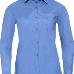 934F Dámska popelínová košeľa s dlhým rukávom