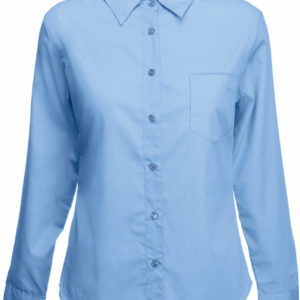 Dámska popelínová košeľa s dlhým rukávom