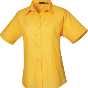 Dámska popelínová košeľa s krátkym rukávom