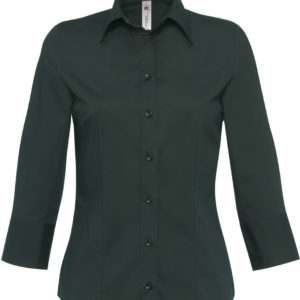 B&C | Popelínová elastická košeľa s 3/4 rukávom Milano / dámska