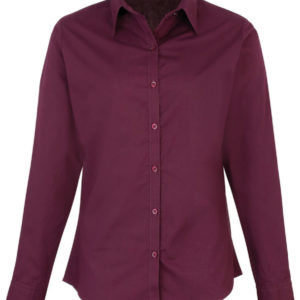 Dámska popelínová košeľa s dlhým rukávom