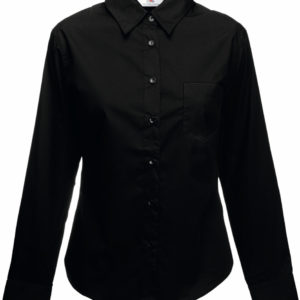 Dámska popelínová košeľa s dlhým rukávom