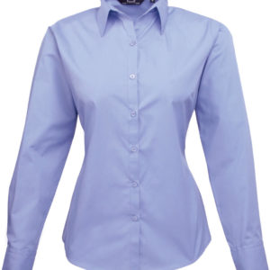 Dámska popelínová košeľa s dlhým rukávom