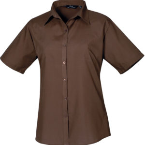 Dámska popelínová košeľa s krátkym rukávom