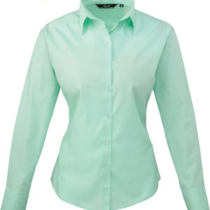 Dámska popelínová košeľa s dlhým rukávom