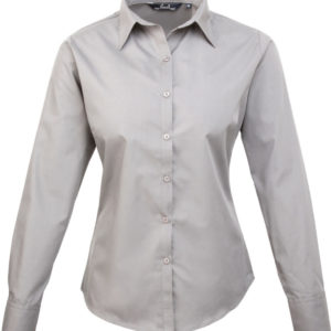 Dámska popelínová košeľa s dlhým rukávom