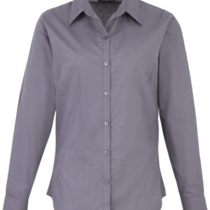 Dámska popelínová košeľa s dlhým rukávom