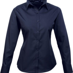 Dámska popelínová košeľa s dlhým rukávom