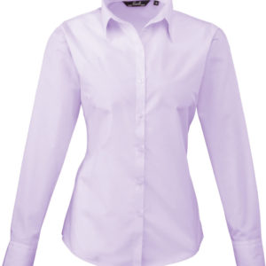 Dámska popelínová košeľa s dlhým rukávom
