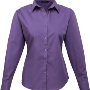 Dámska popelínová košeľa s dlhým rukávom