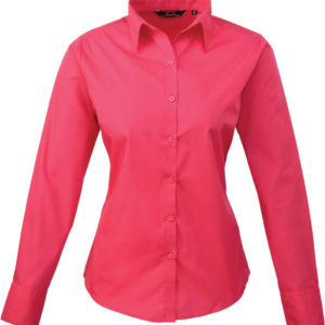 Dámska popelínová košeľa s dlhým rukávom