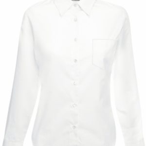 Dámska popelínová košeľa s dlhým rukávom