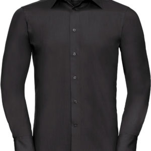 924M Pánska popelínová košeľa s dlhým rukávom