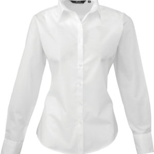 Dámska popelínová košeľa s dlhým rukávom