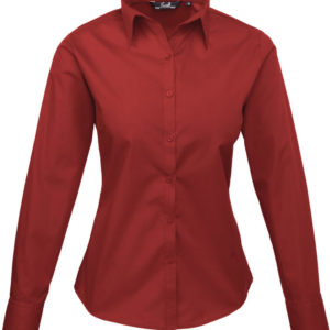 Dámska popelínová košeľa s dlhým rukávom