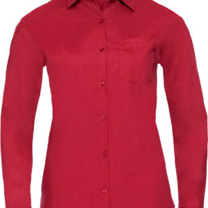 934F Dámska popelínová košeľa s dlhým rukávom