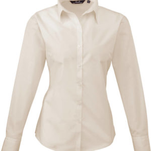 Dámska popelínová košeľa s dlhým rukávom